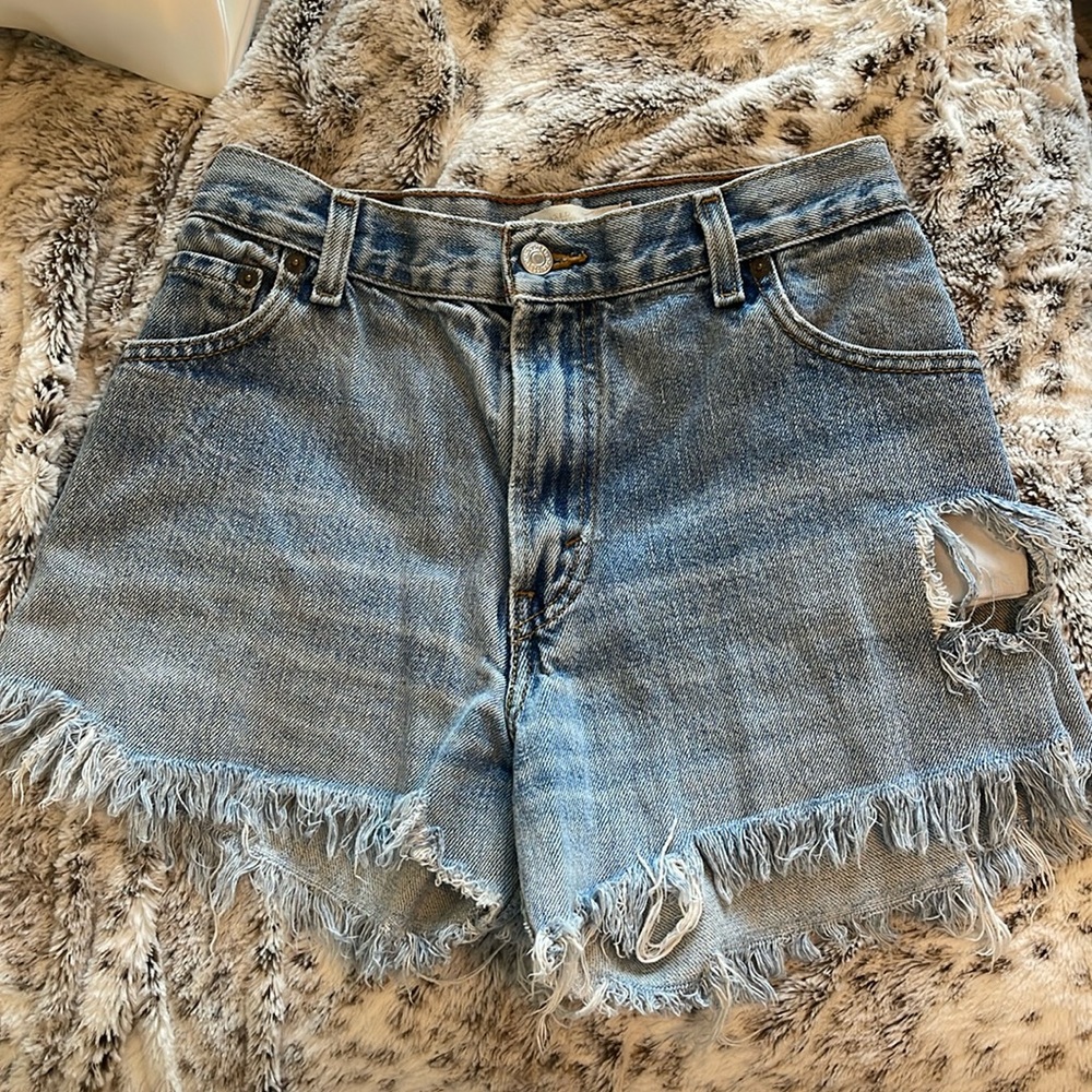 Levi’s distressed Jean shorts